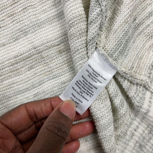Haven Well Within Organic Cotton Blend Cardigan Marled Open Front Sweater MEDIUM - Picture 8 of 10